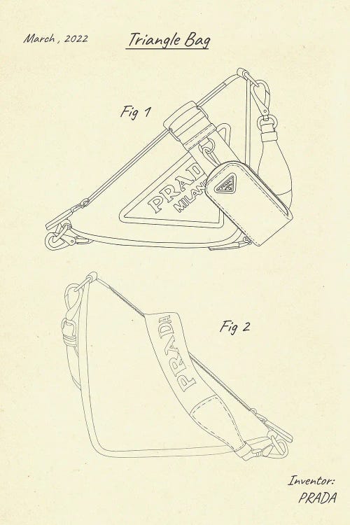 Triangle Bag Prada Patent