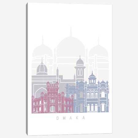 Dhaka Skyline Canvas Print #PUR4630} by Paul Rommer Canvas Print