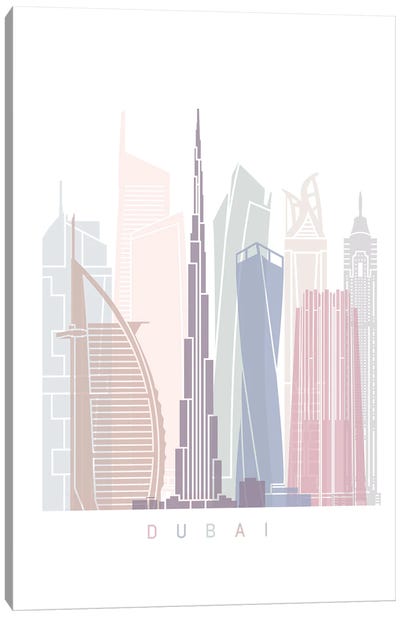 Dubai Skyline Canvas Art Print - United Arab Emirates Art