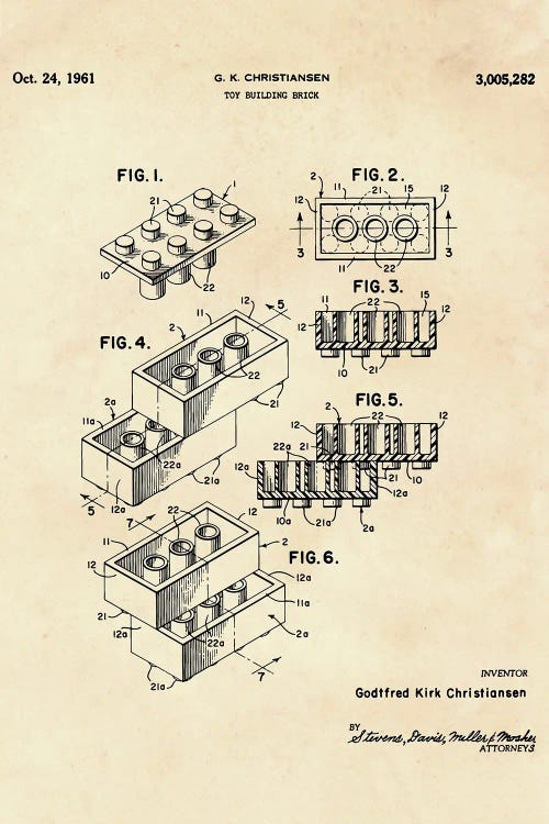 Lego Toy Building Brick Patent II