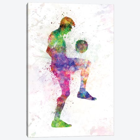 Man Soccer Football Player I Canvas Print #PUR470} by Paul Rommer Canvas Print