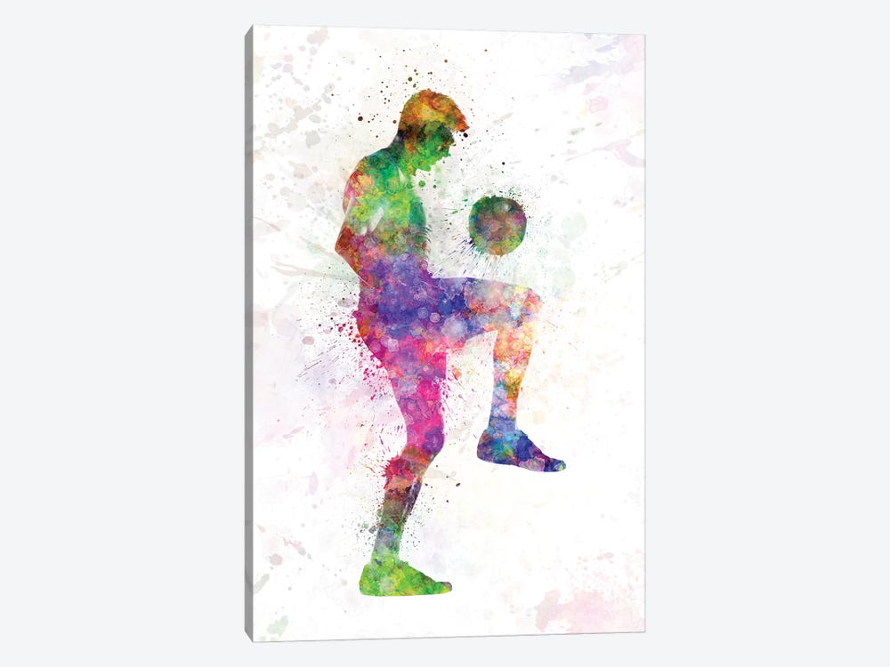 Man Soccer Football Player I by Paul Rommer 1-piece Canvas Art Print