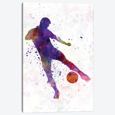 Man Soccer Football Player II Canvas Print #PUR471} by Paul Rommer Canvas Art Print