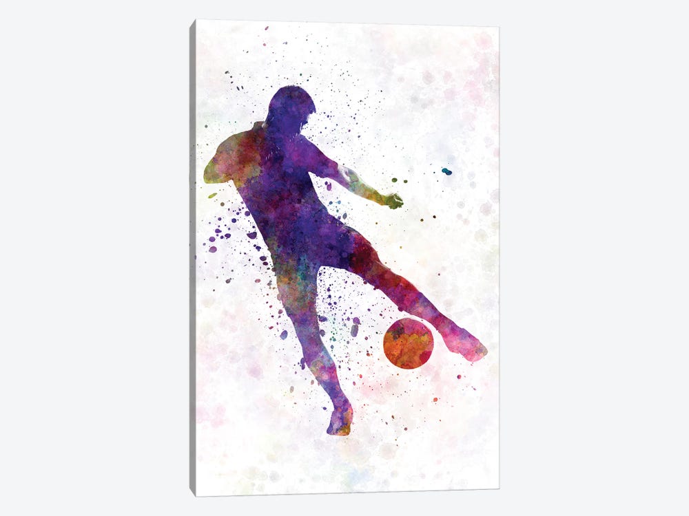 Man Soccer Football Player II by Paul Rommer 1-piece Canvas Wall Art