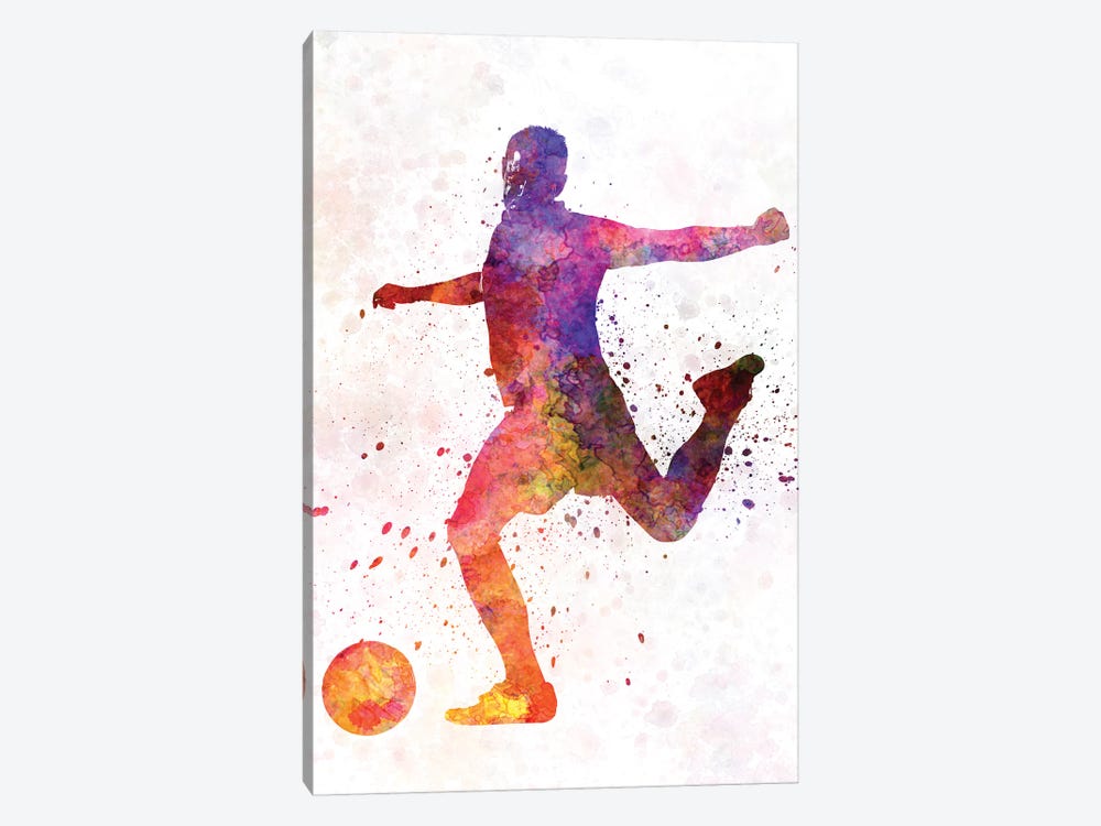 Man Soccer Football Player III by Paul Rommer 1-piece Canvas Print