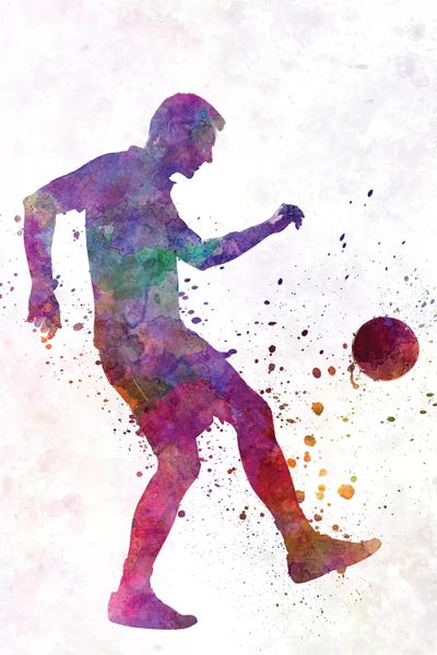 Man Soccer Football Player IV by Paul Rommer art print
