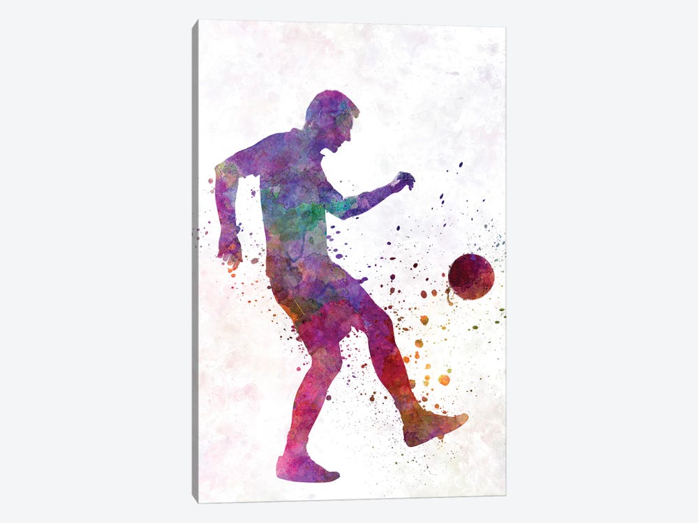 Man Soccer Football Player IV by Paul Rommer 1-piece Canvas Wall Art