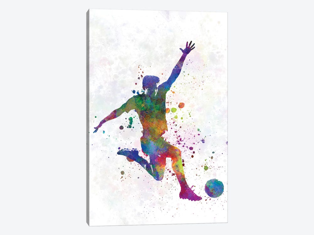 Man Soccer Football Player V by Paul Rommer 1-piece Canvas Art Print