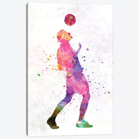 Man Soccer Football Player VI Canvas Print #PUR475} by Paul Rommer Canvas Wall Art