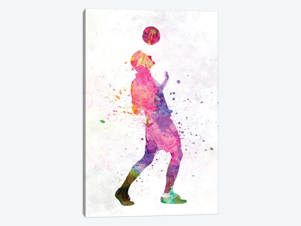 Man Soccer Football Player VI by Paul Rommer 1-piece Canvas Wall Art