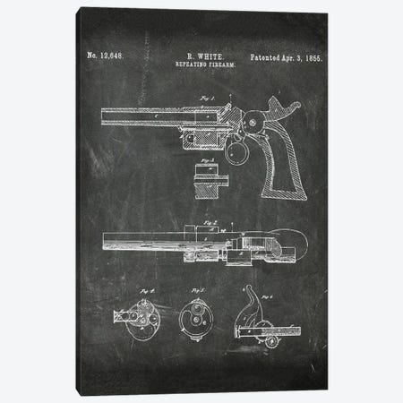 Repeating Firearm Patent I Canvas Print #PUR4762} by Paul Rommer Art Print