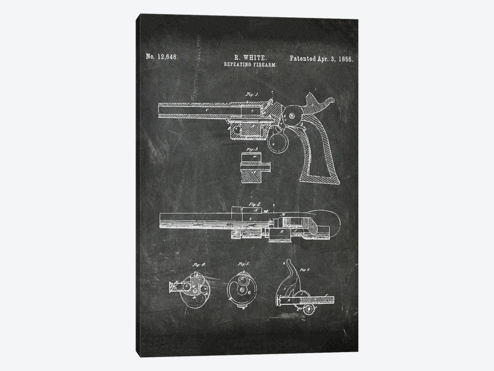 Repeating Firearm Patent I by Paul Rommer 1-piece Art Print