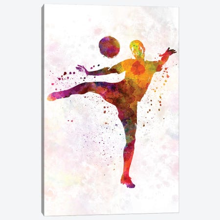 Man Soccer Football Player VII Canvas Print #PUR476} by Paul Rommer Canvas Art