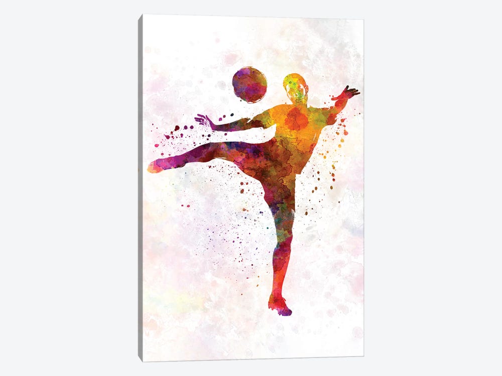 Man Soccer Football Player VII by Paul Rommer 1-piece Canvas Print