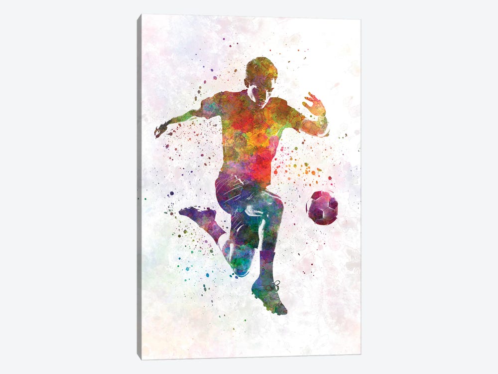 Man Soccer Football Player IX by Paul Rommer 1-piece Canvas Art Print