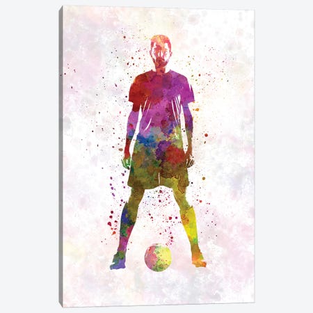Man Soccer Football Player XI Canvas Print #PUR480} by Paul Rommer Canvas Wall Art