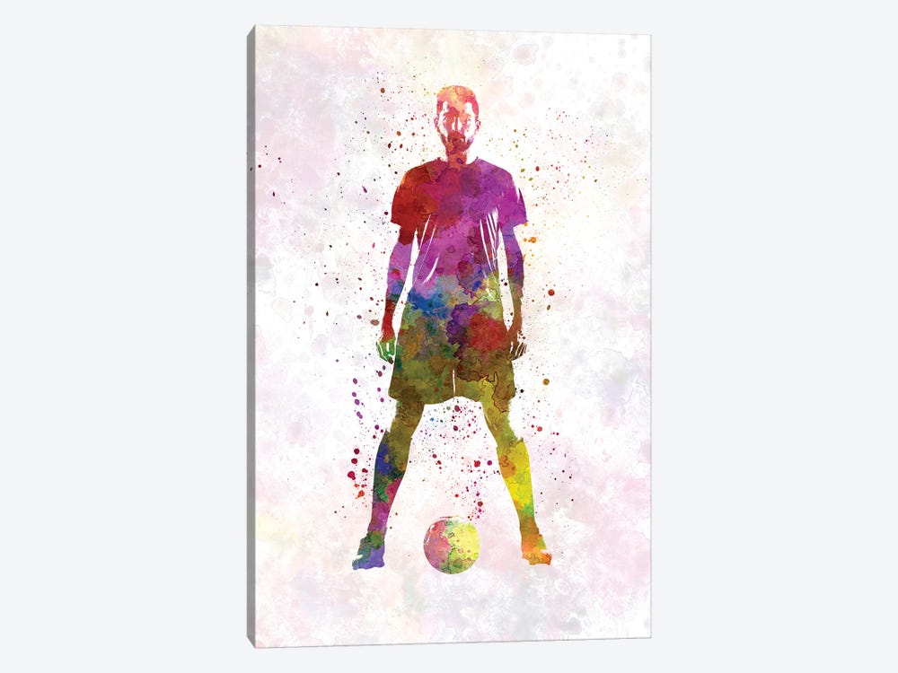 Man Soccer Football Player XI by Paul Rommer 1-piece Canvas Wall Art