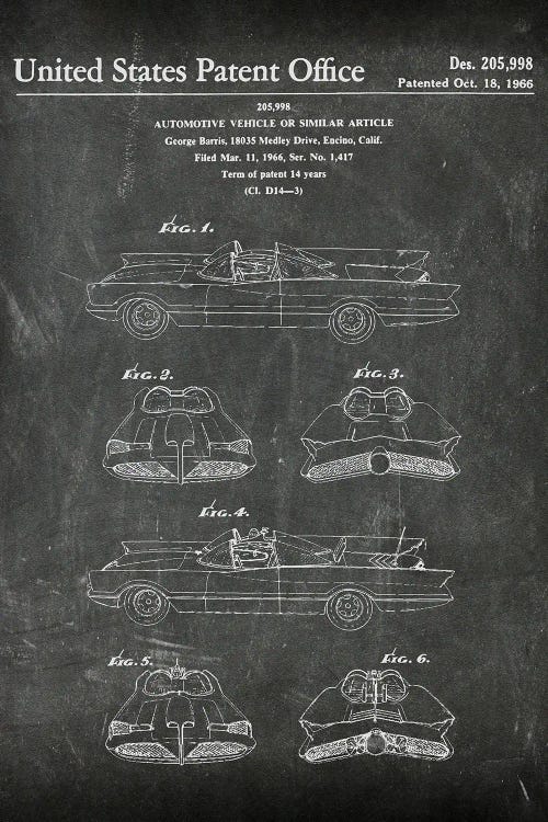 Batmobile Patent I