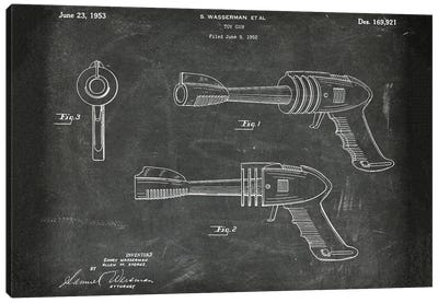 Toy Gun Patent I Canvas Art Print - Weapon Blueprints
