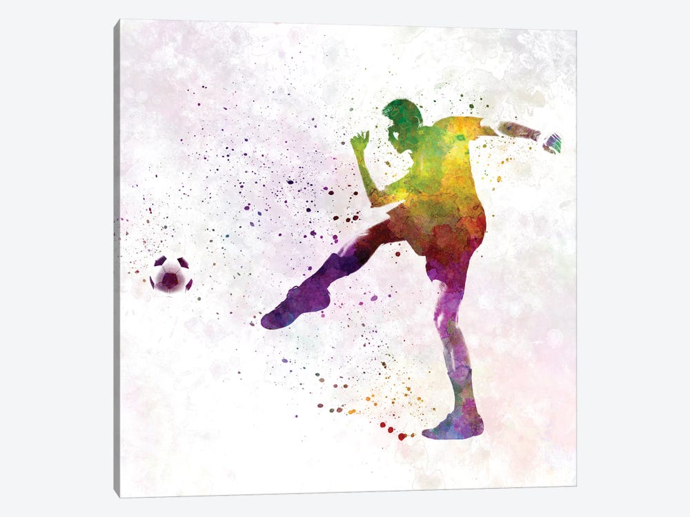 Man Soccer Football Player XV by Paul Rommer 1-piece Canvas Art