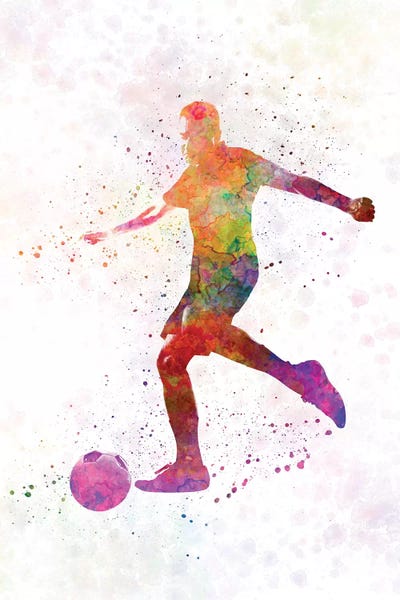 Man Soccer Football Player XVI by Paul Rommer art print