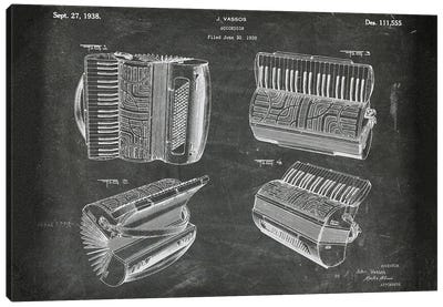 Accordion Patent I Canvas Art Print - Music Blueprints