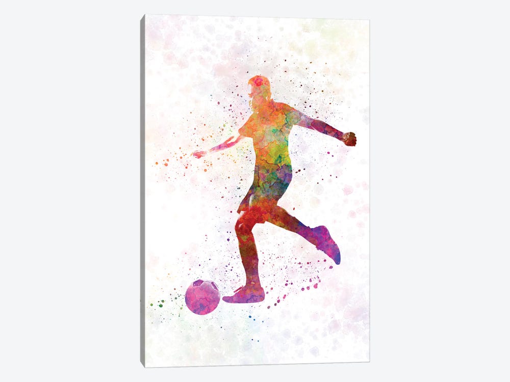 Man Soccer Football Player XVI by Paul Rommer 1-piece Canvas Print