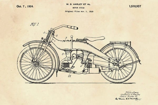 Motor Cycle Harley Patent IV