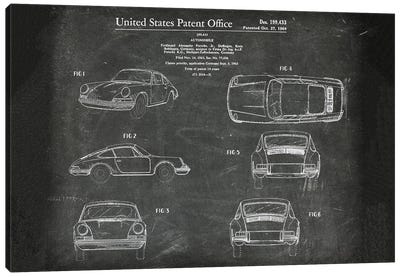 Automobile Porsche Patent II Canvas Art Print - Automobile Blueprints