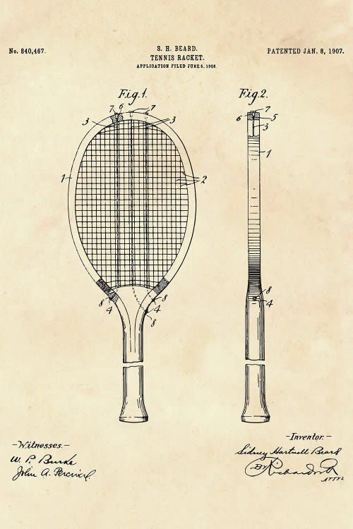 Tennis Racket Patent VI