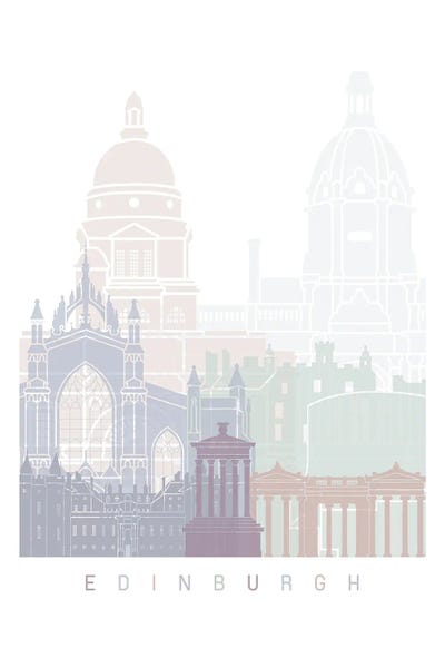 Edinburgh: Edinburgh Skyline Poster by Paul Rommer