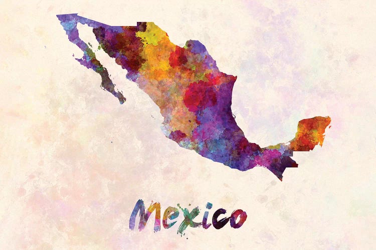 Mexico In Watercolor by Paul Rommer canvas print