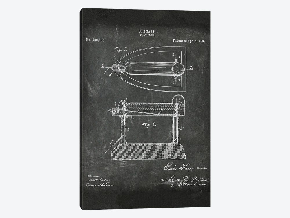 Flat Iron Patent I by Paul Rommer 1-piece Art Print