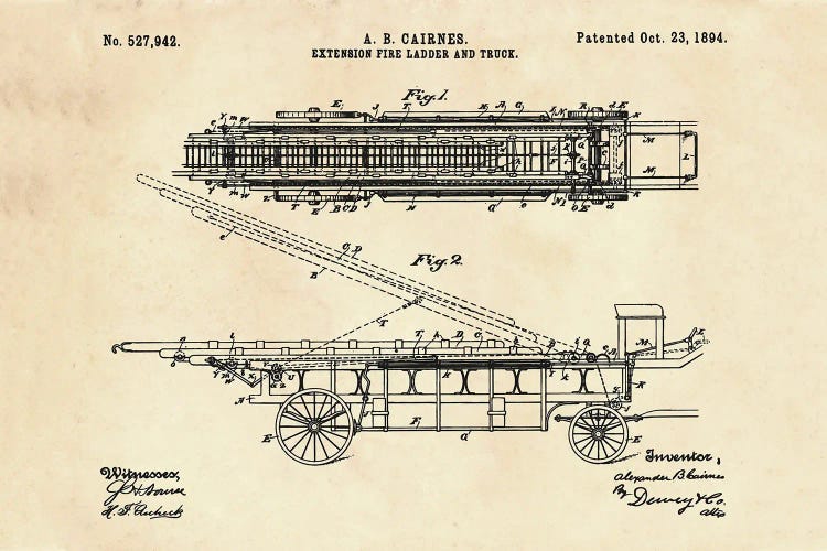 Extension Fire Ladder And Truck Patent IV
