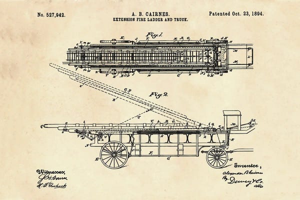 Extension Fire Ladder And Truck Patent IV