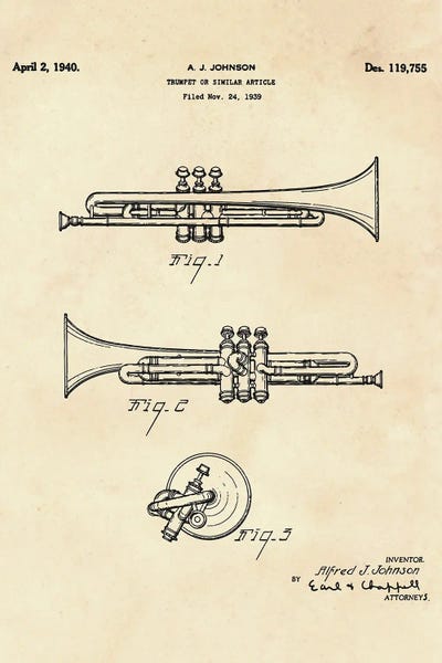 Music Blueprints: Trumpet Patent II by Paul Rommer