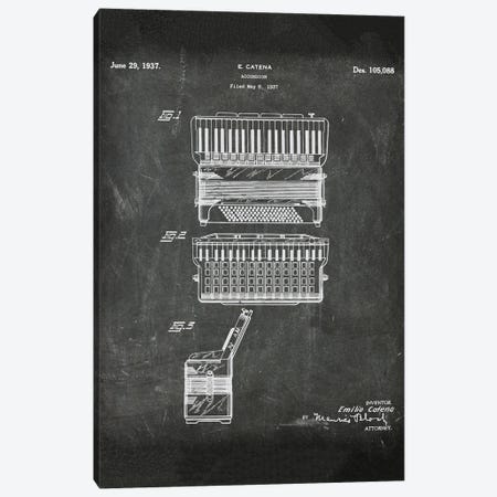 Accordion Patent III Canvas Print #PUR5204} by Paul Rommer Canvas Art