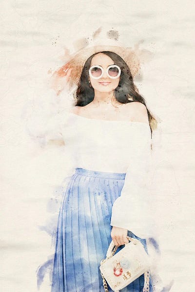 Woman Watercolor Portrait I by Paul Rommer canvas print