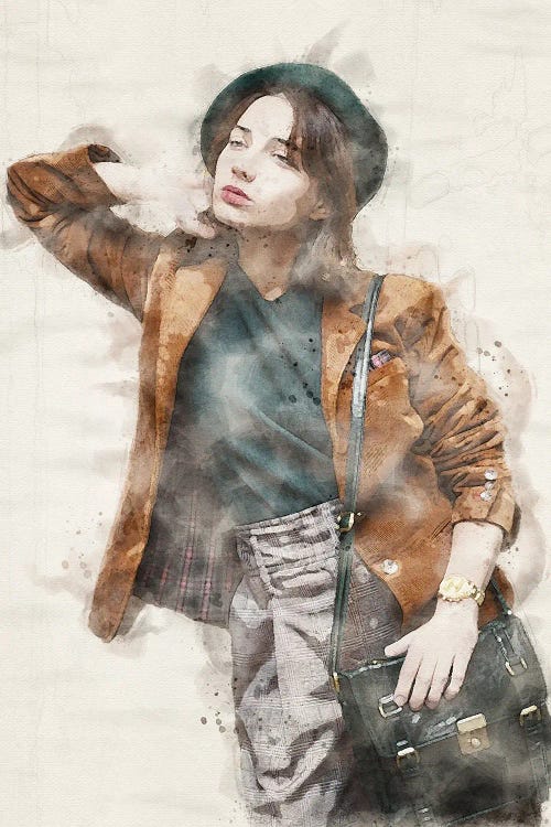 Woman Watercolor Portrait II