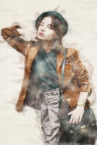 Woman Watercolor Portrait II