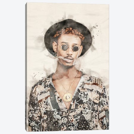 Young Man Watercolor Portrait III Canvas Print #PUR5232} by Paul Rommer Canvas Artwork