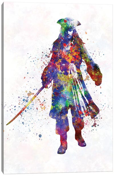 Jack Sparrow Canvas Art Print - Fantasy Movie Art