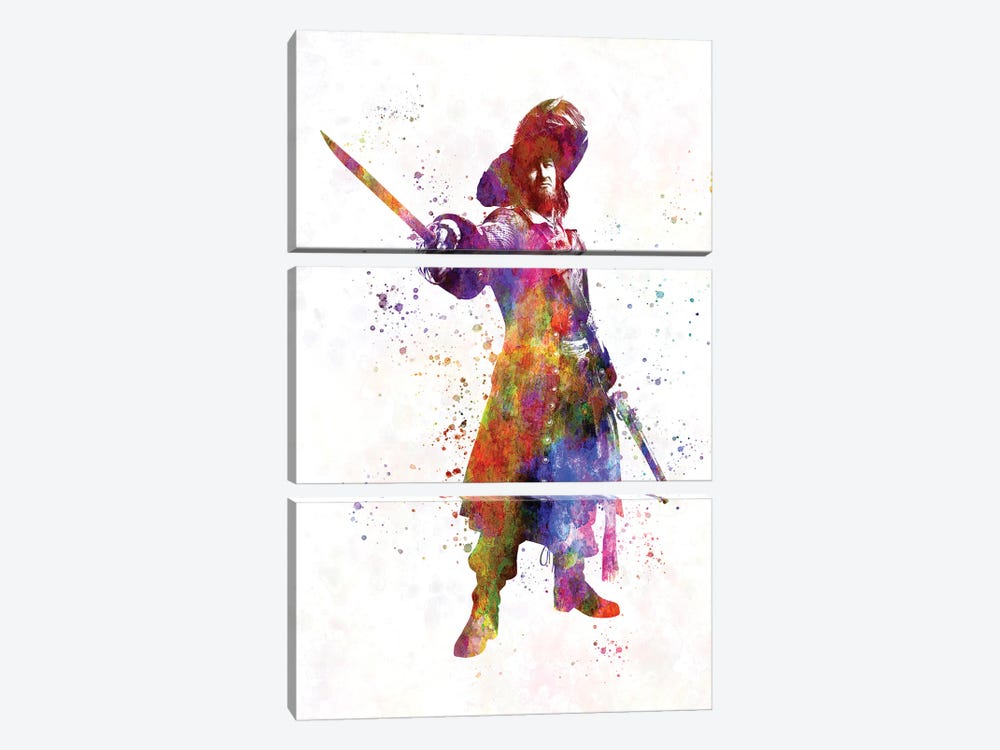 Captain Barbossa by Paul Rommer 3-piece Canvas Wall Art
