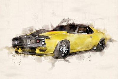 AMC Javelin Sports Car by Paul Rommer canvas print