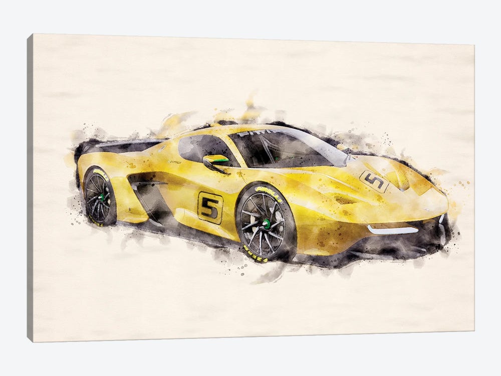 Fittipaldi EF7 Vision Sports Car V2 by Paul Rommer 1-piece Canvas Wall Art