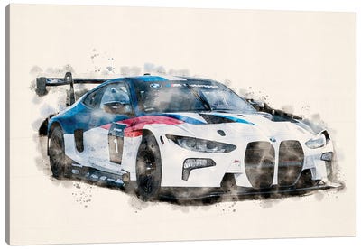 BMW Tuning 2022 M4 GT3 Canvas Art Print - BMW