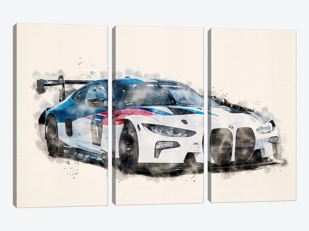 BMW Tuning 2022 M4 GT3 by Paul Rommer 3-piece Canvas Print