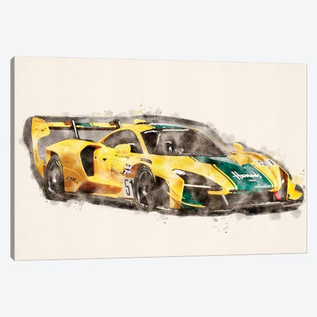 McLaren Ayrton Senna Canvas Print #PUR5257} by Paul Rommer Canvas Art Print