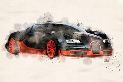 Bugatti Veyron II by Paul Rommer canvas print