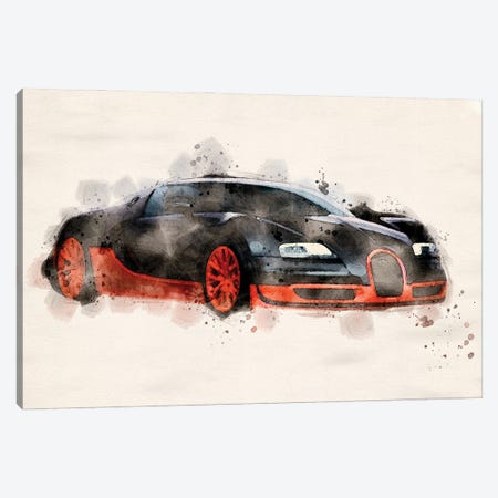 Bugatti Veyron II Canvas Print #PUR5260} by Paul Rommer Art Print
